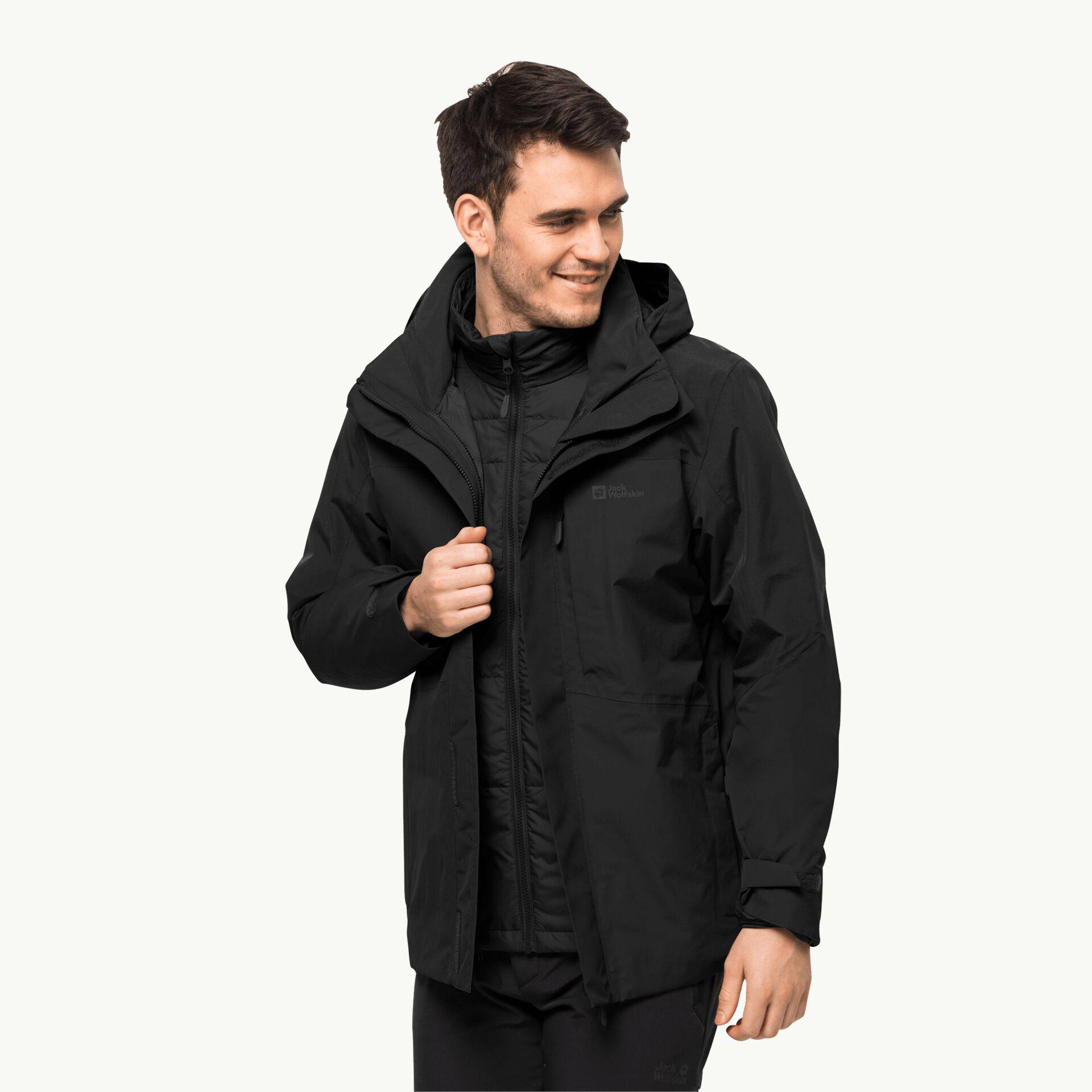 Jack Wolfskin Romberg 3 in 1 Jacket Musta XXXL