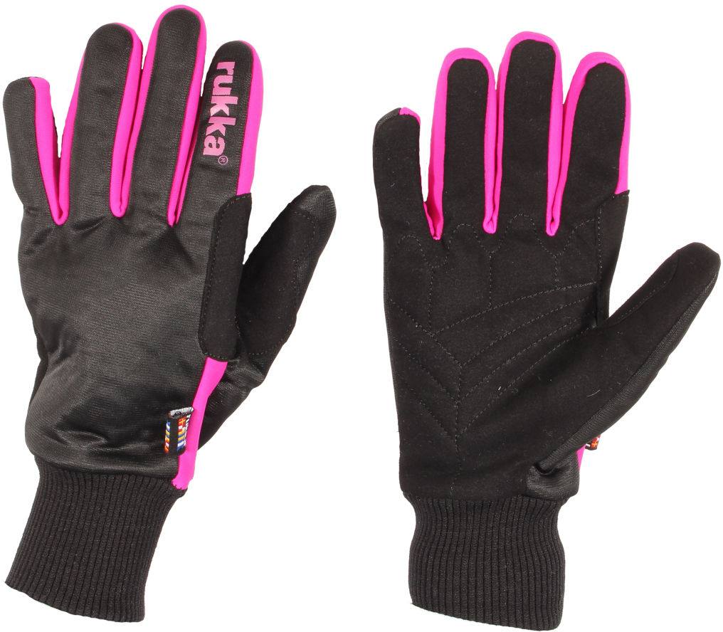 Rukka Basic Glove Musta/Pinkki 6