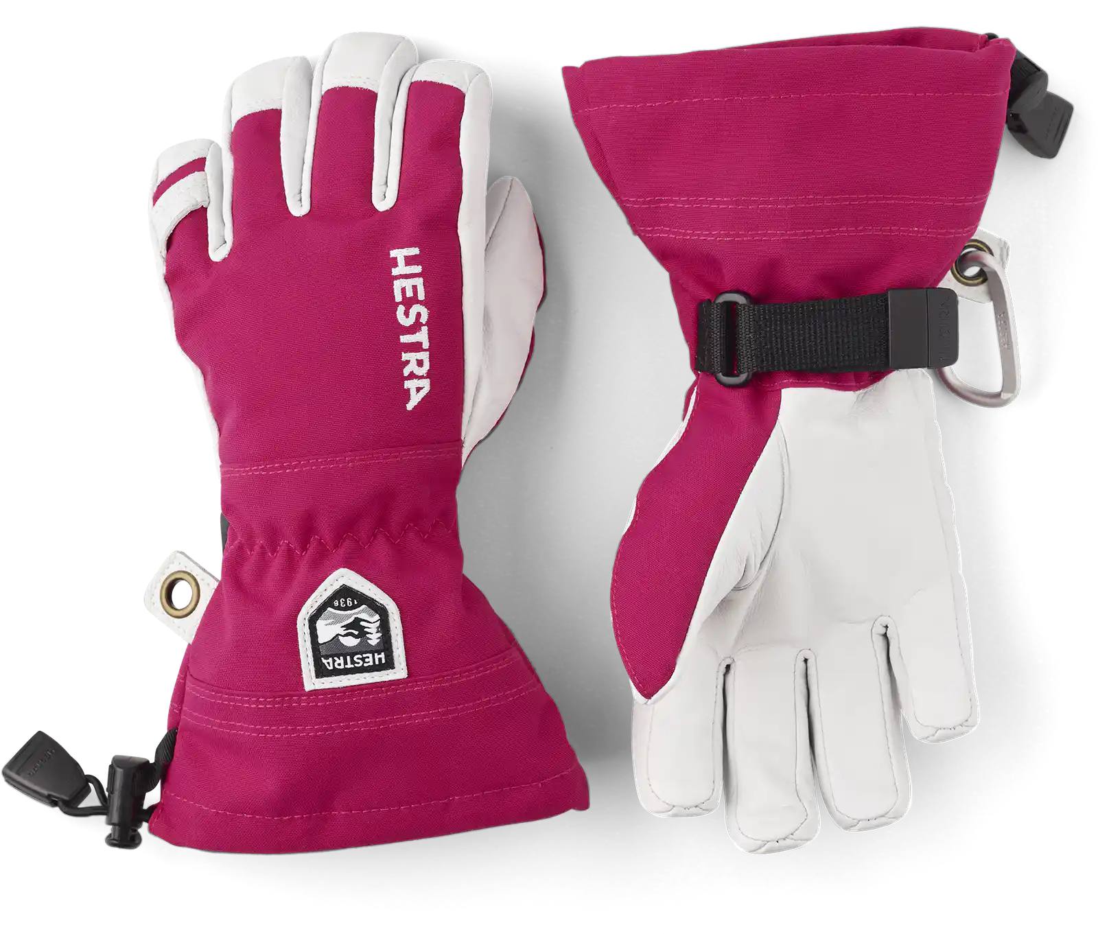 Army Leather Heli Ski Jr Glove Fuchsia 4