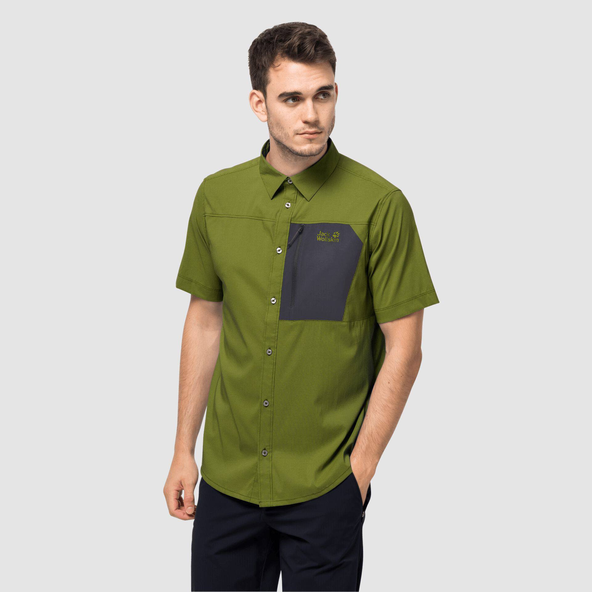 Jack Wolfskin Kenovo II SS Shirt Vihreä XXL