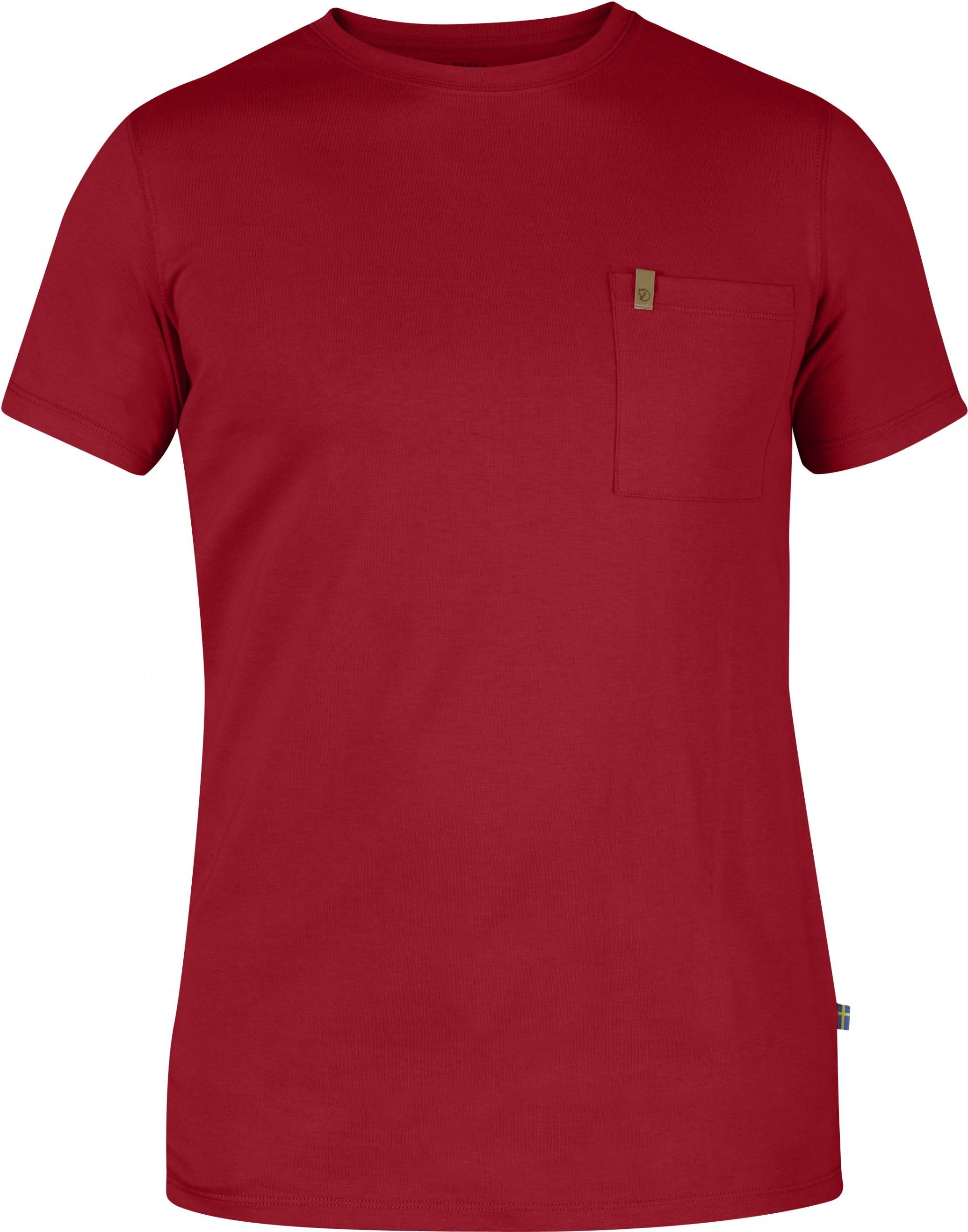 Övik Pocket T-shirt Deep red XL