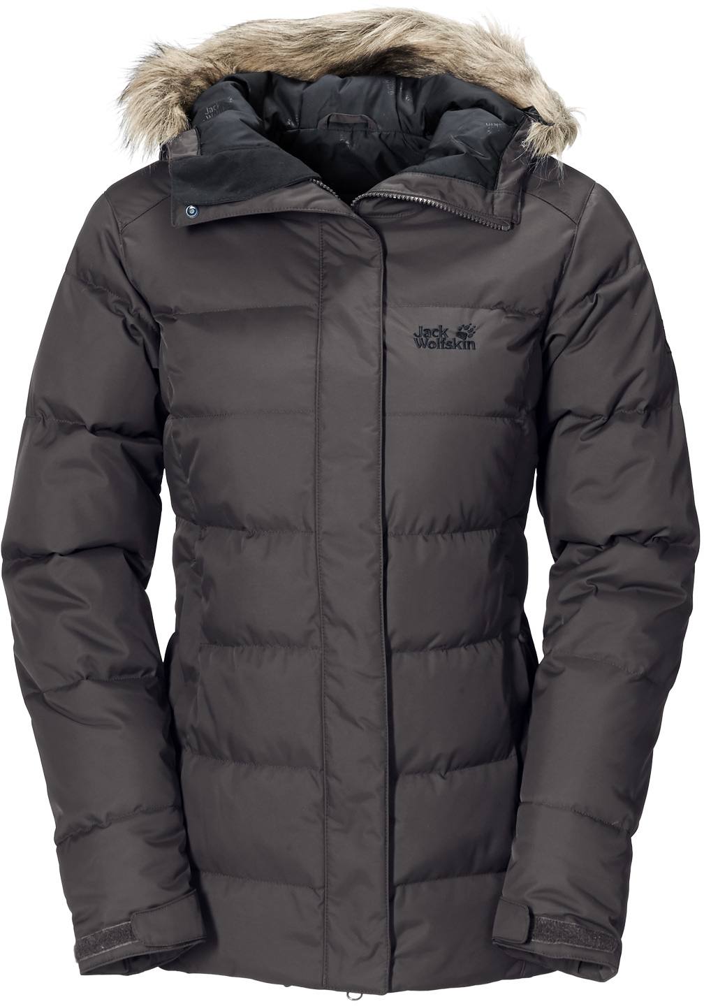 Baffin Jacket Women Tummanharmaa XL