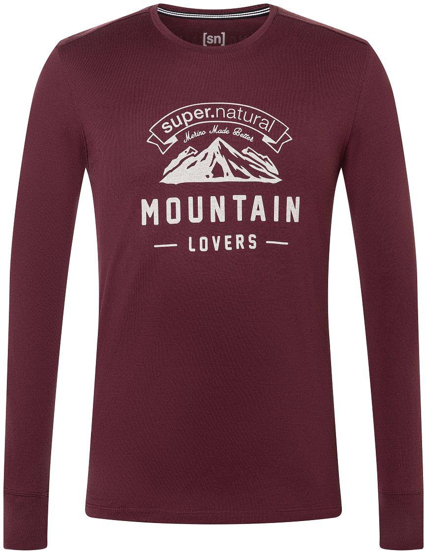 Supernatural Men’s Mountain Lovers LS Wine XXL