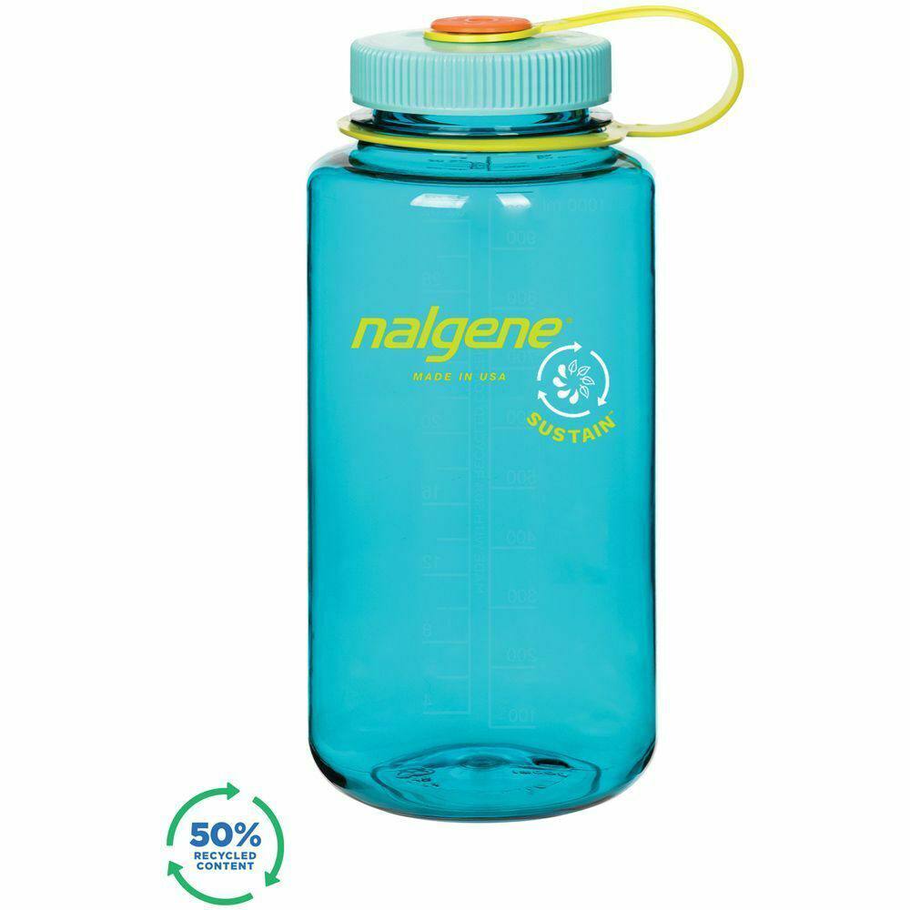 Nalgene Widemouth 1L Sustain Cerulean Blue