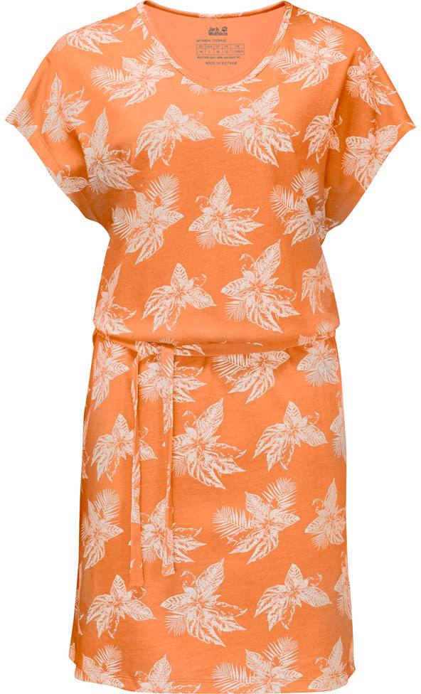 TROPICAL DRESS Papaya all over M