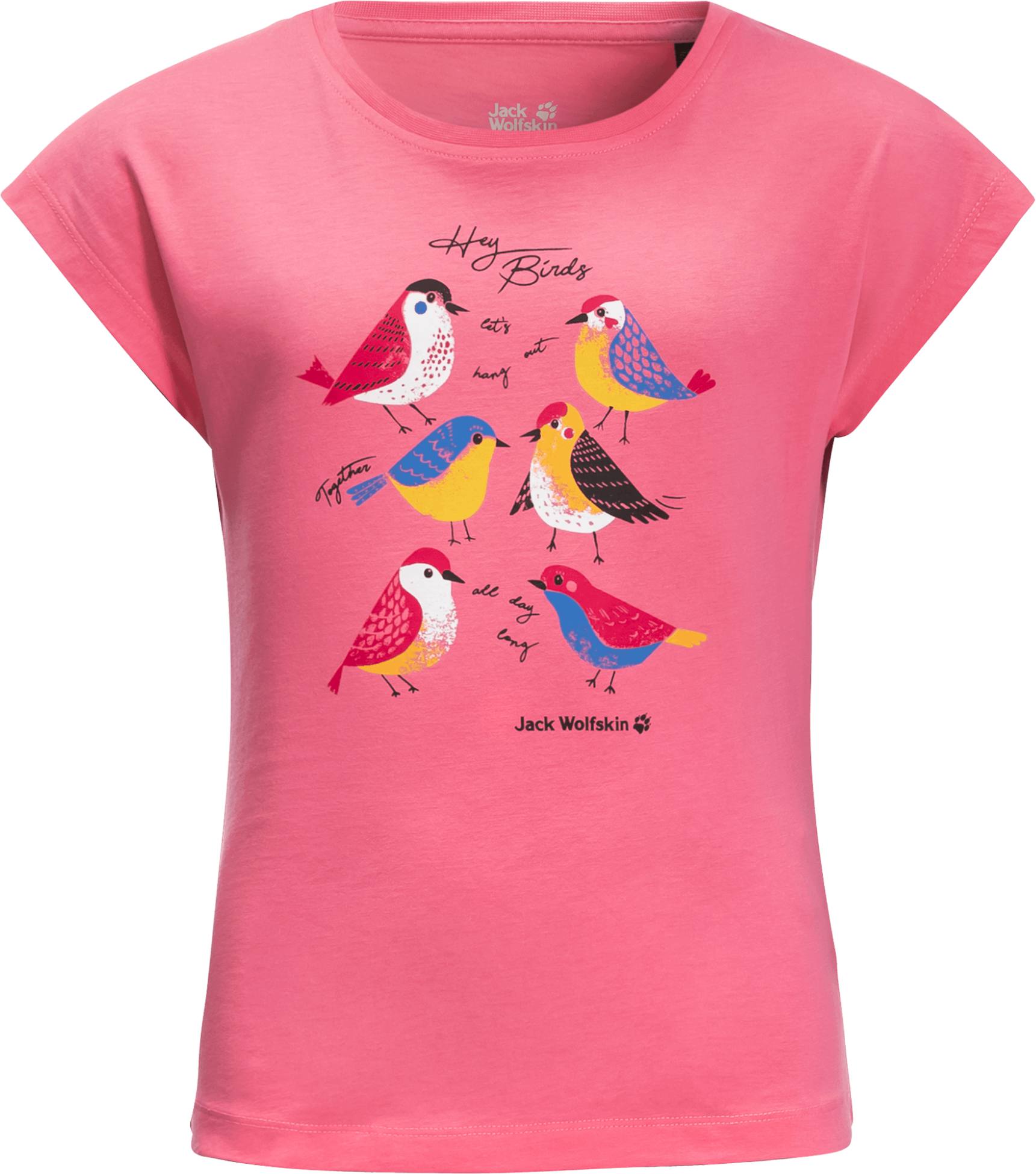 Tweeting Birds T Girls Pinkki 140