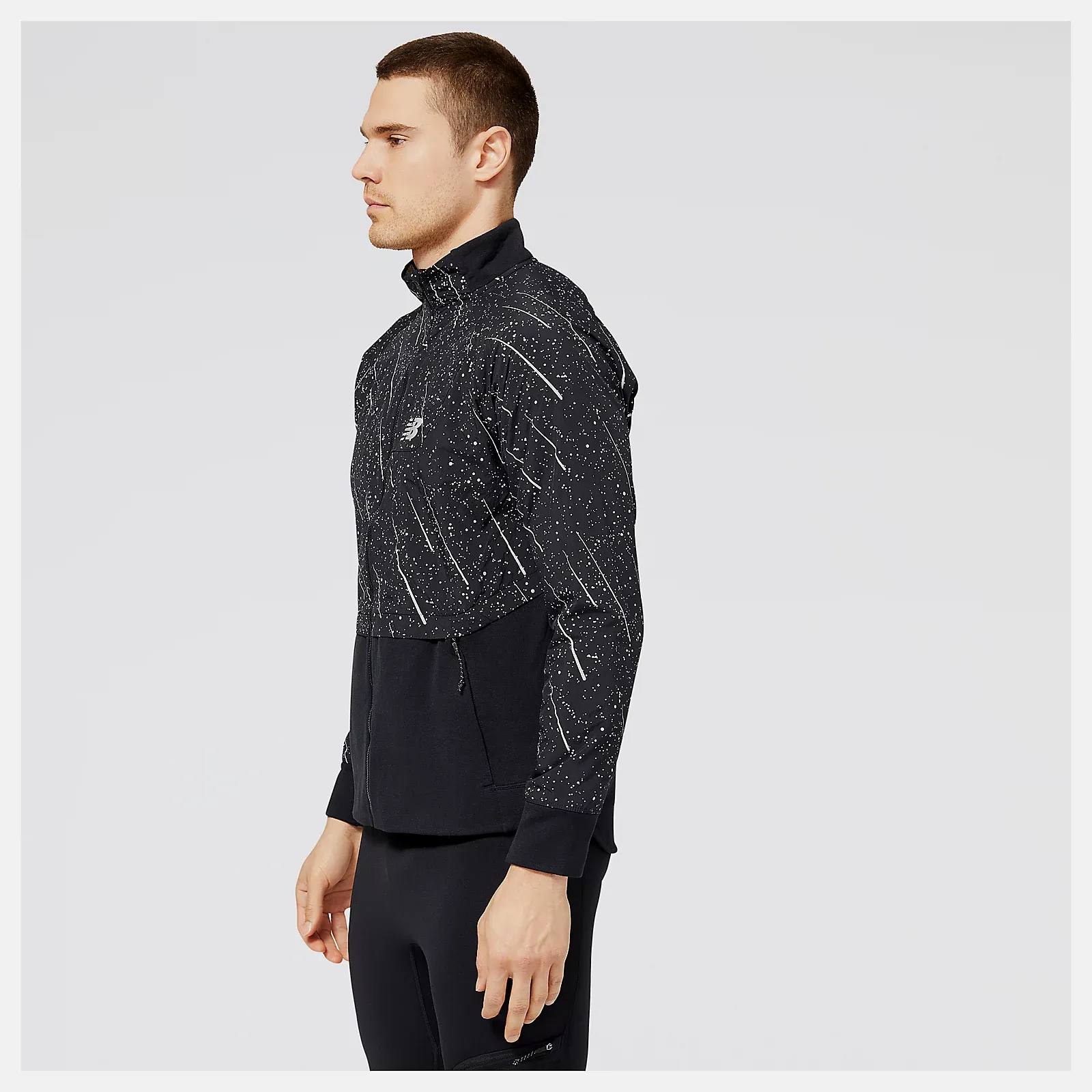 New Balance Reflective Heat Grid Jacket Musta L