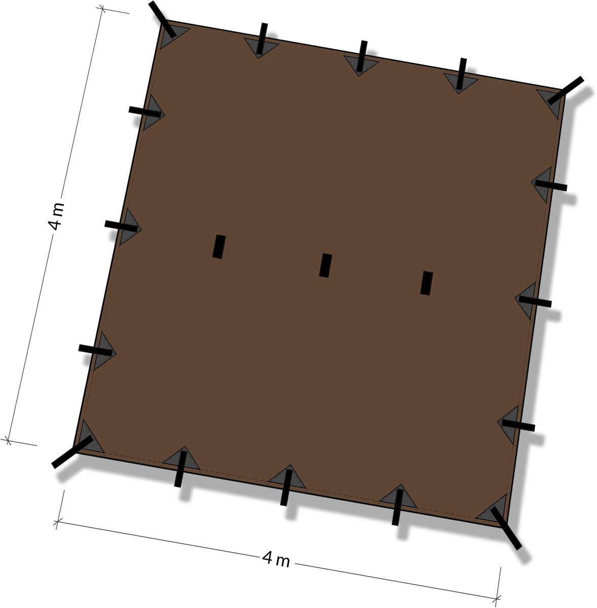 DD Hammocks Tarp 4×4 Ruskea