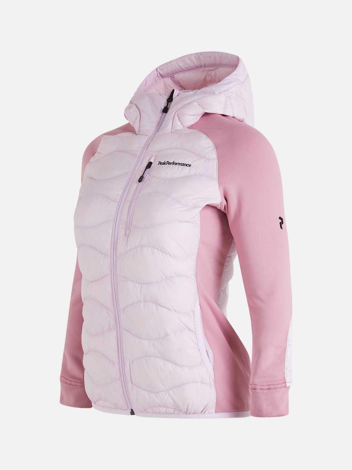 Women’s Helium Down Hybrid Hood Vaaleanpunainen L