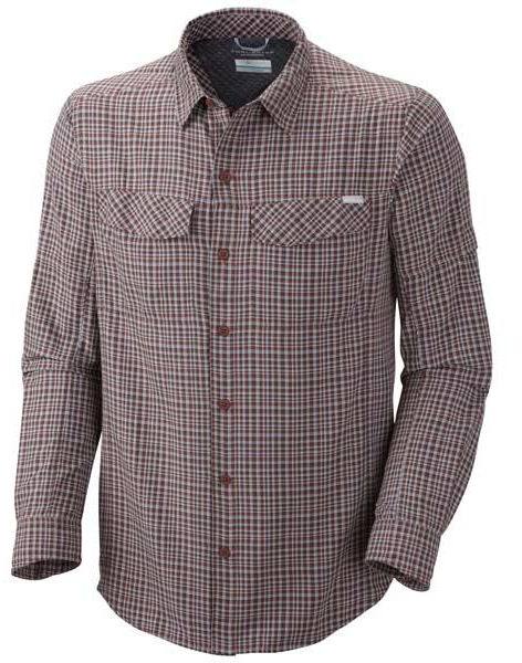 Silver Ridge Plaid Long Sleeve Shirt Tummanpunainen XL
