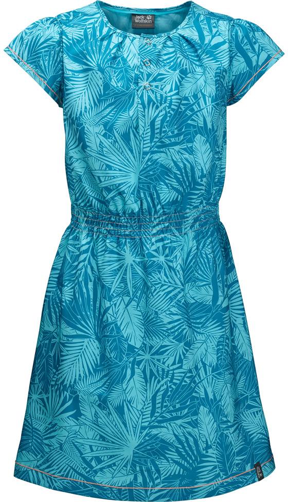 JUNGLE DRESS GIRLS Lake blue all over 164