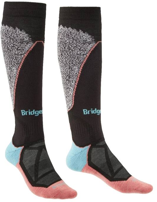 Bridgedale Ski Midweight W Musta/Coral S