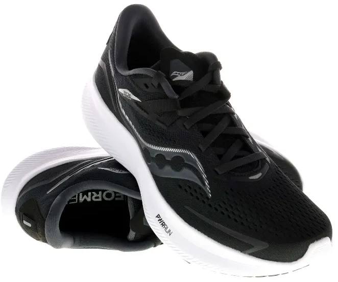 Saucony Ride 15 Wide Musta / Valkoinen USM 12