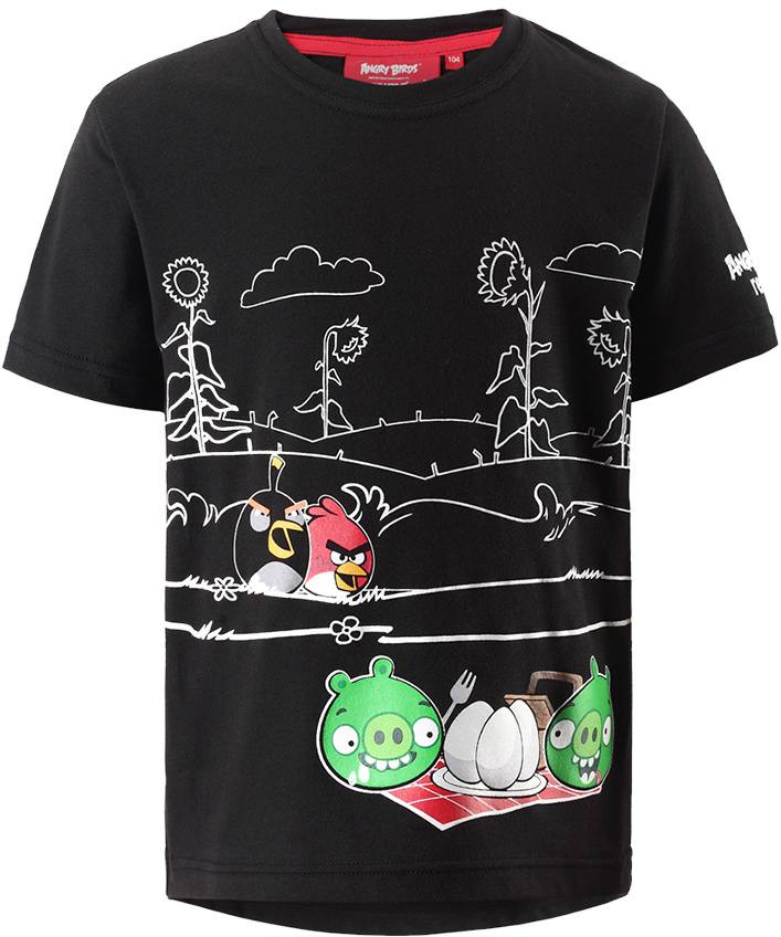 Angry Birds T-Shirt Musta 116