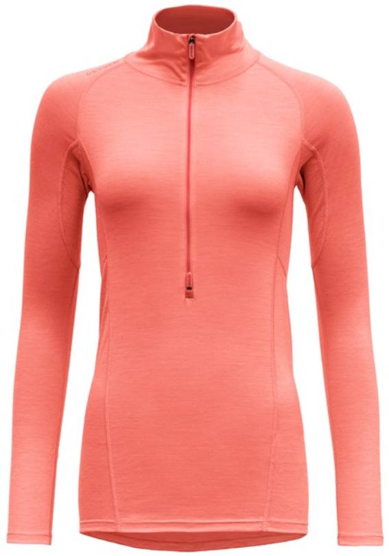 Devold Running Zip Neck Woman Coral XL