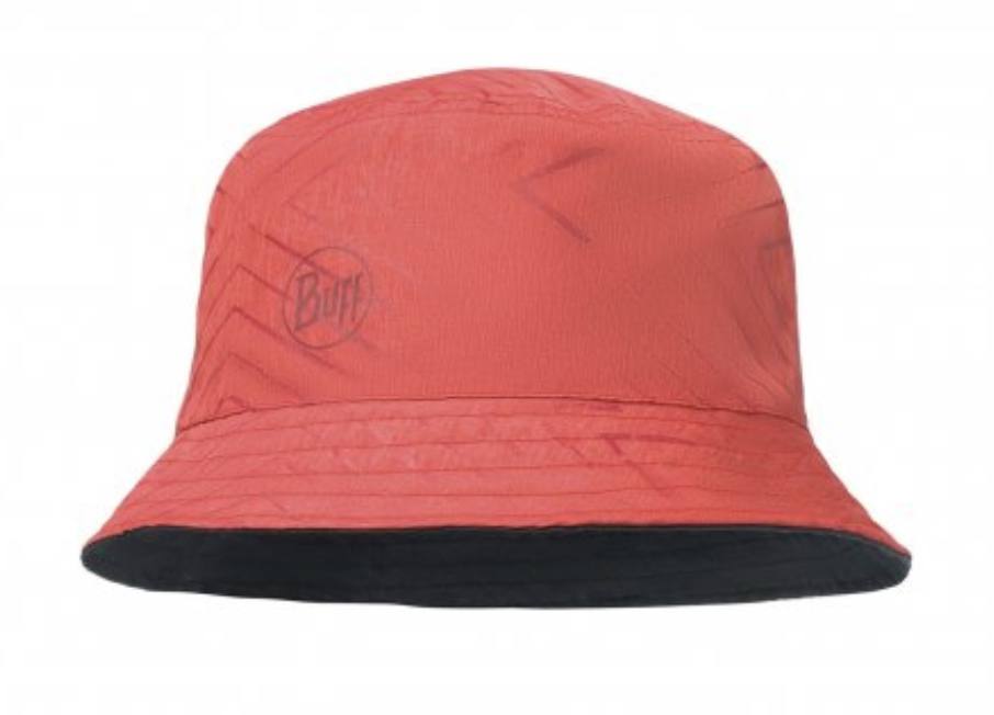 Buff Travel Bucket Hat Red-Black S/M