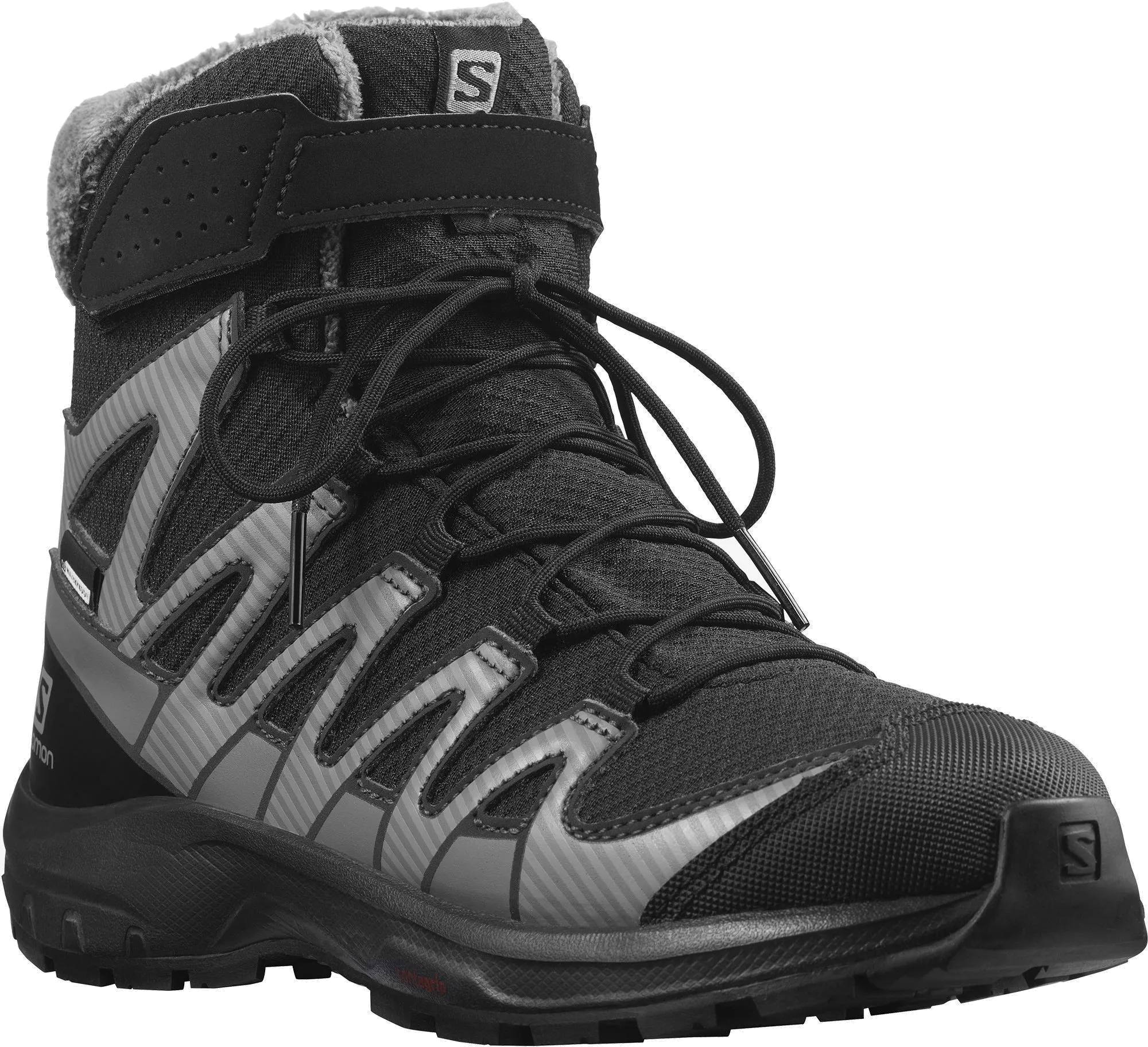 XA Pro V8 Winter Jr Climasalomon Waterproof Musta / Harmaa 31