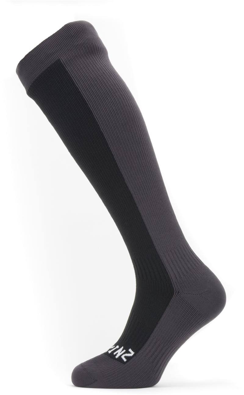 Waterproof Cold Weather Knee Length Sock Musta / Harmaa XL