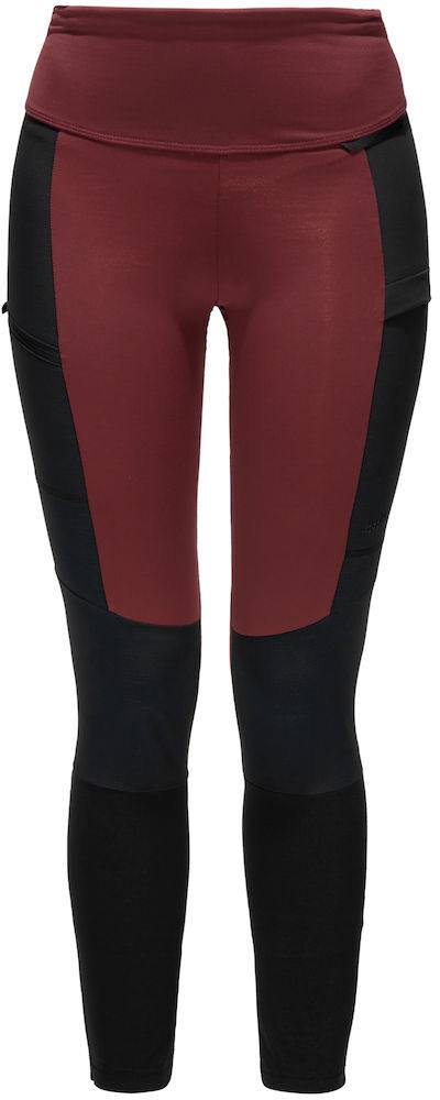 Fjell Hybrid Tights Women Tummanpunainen/Musta XS