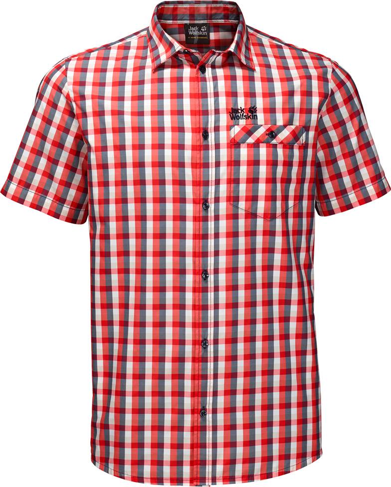 NAPO RIVER SHIRT Fiery red checks L