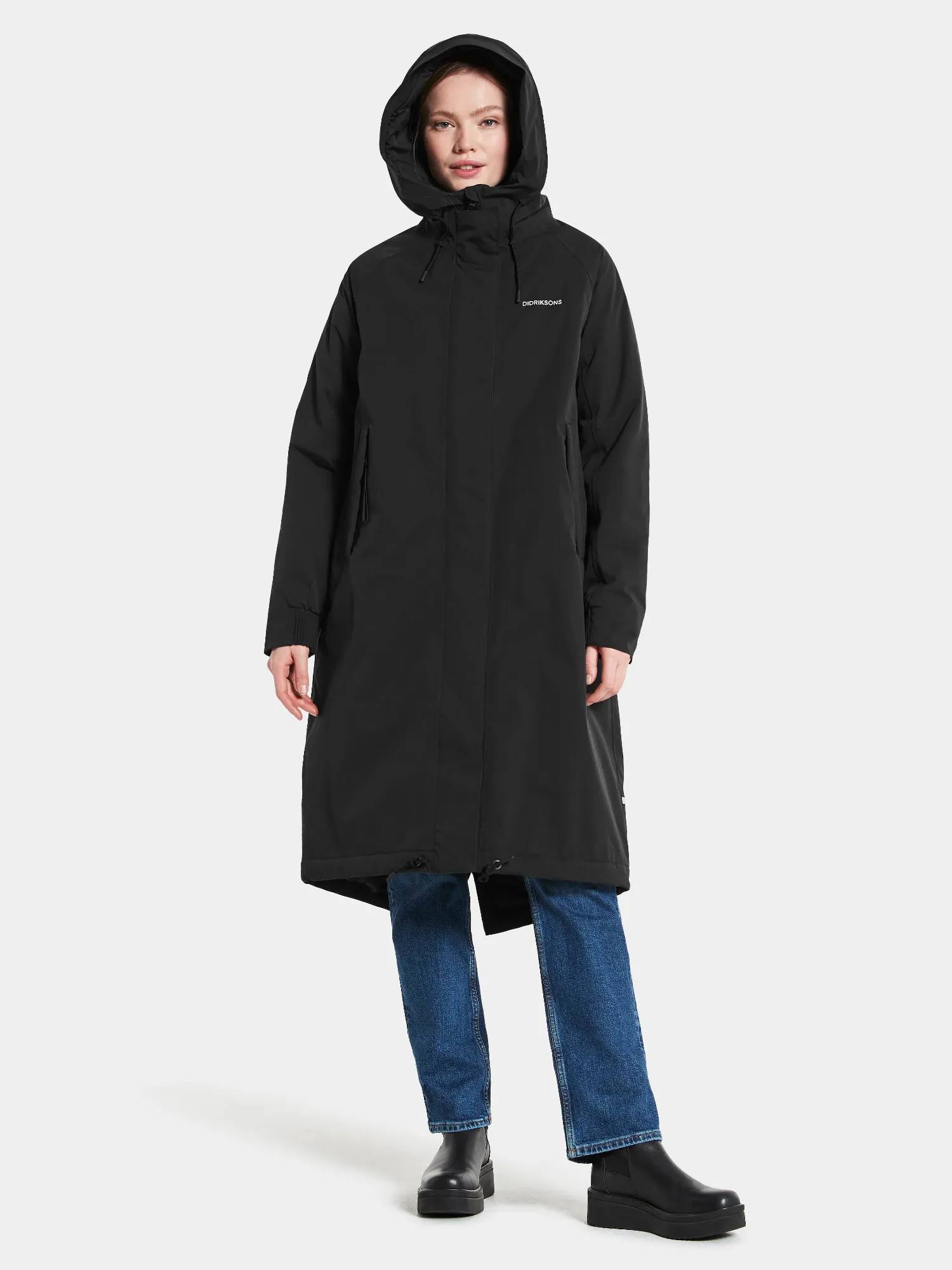 Didriksons Alicia Oversize Parka Long Musta 46