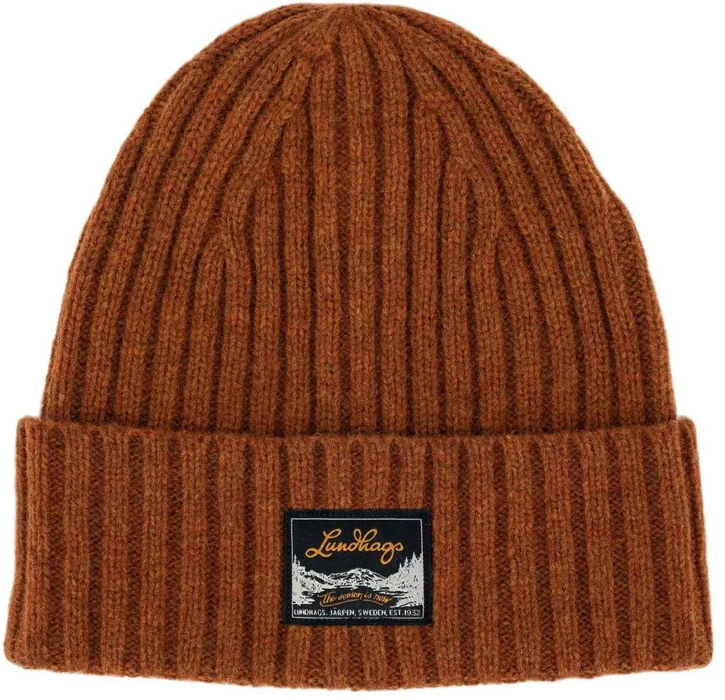 Lundhags Knak Wool Beanie Rust