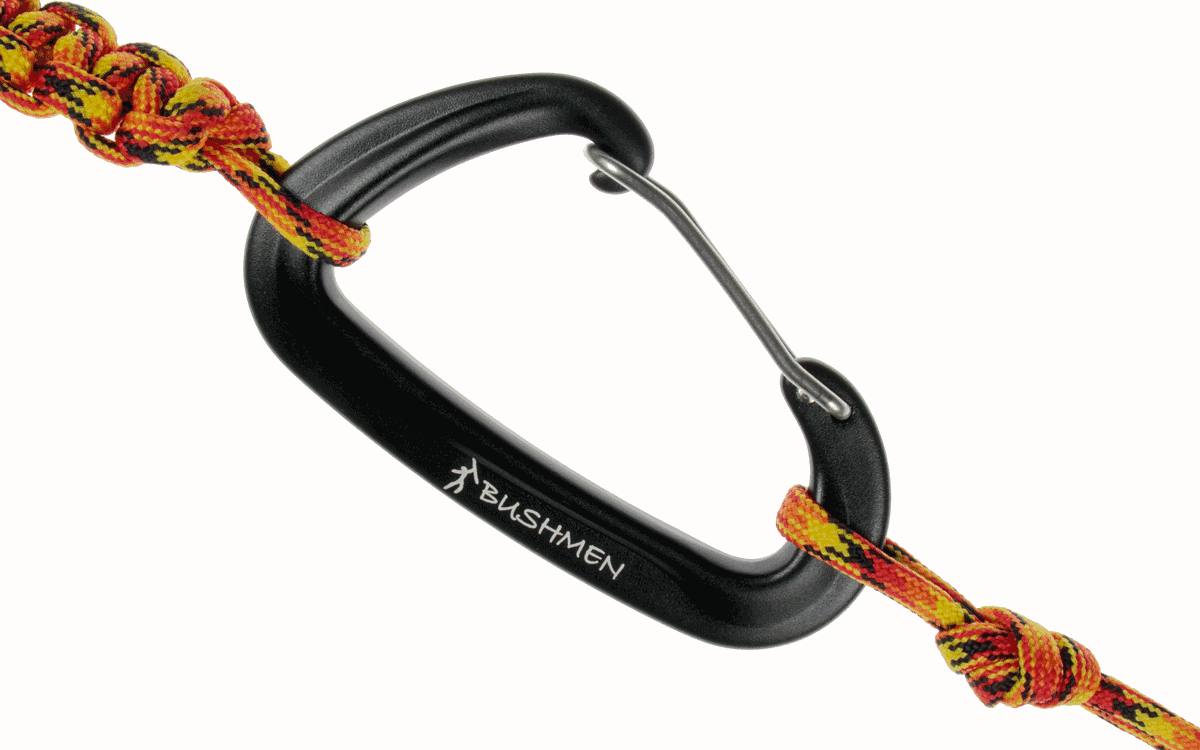 Bushmen UL Carabiner 12 kN Musta