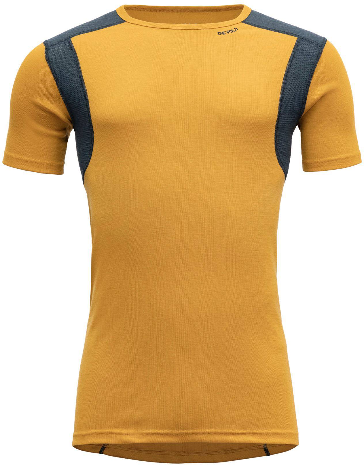 Devold Hiking Man Tee Sininen / Keltainen XL