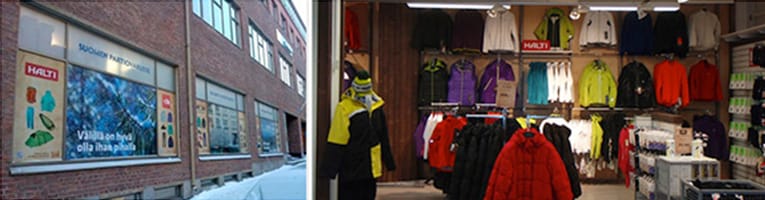 Myymälä Tampereen Klingendahlissa